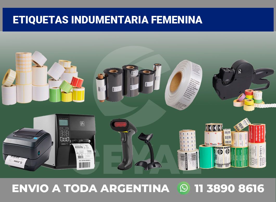 Etiquetas Indumentaria femenina