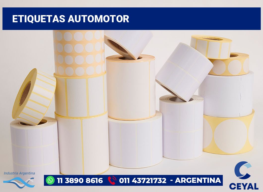 Etiquetas automotor