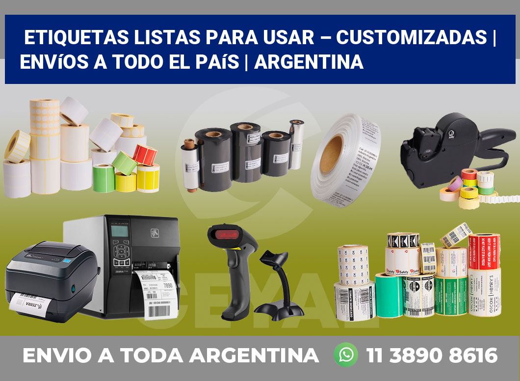 Etiquetas listas para usar – customizadas | Envíos a todo el país | Argentina