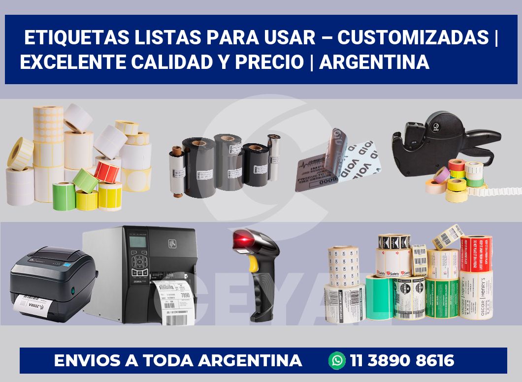 Etiquetas listas para usar – customizadas | Excelente calidad y precio | Argentina