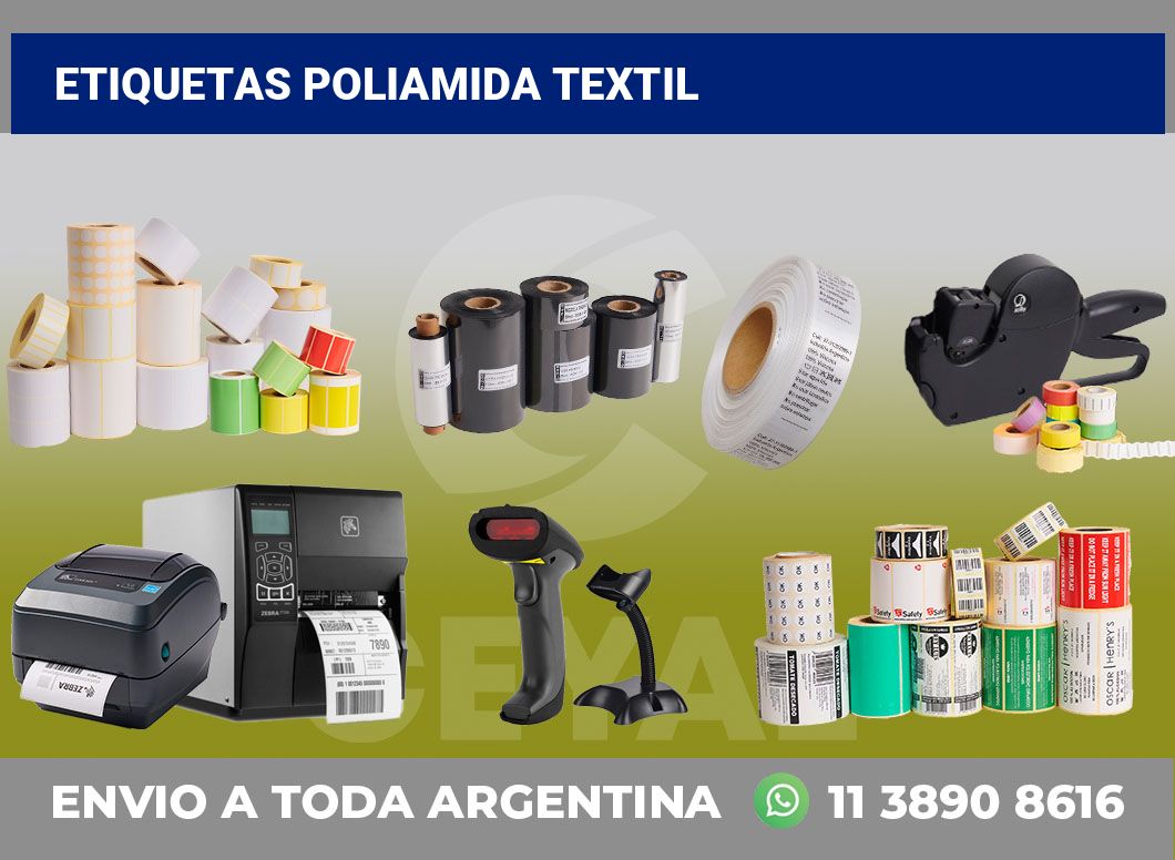 Etiquetas poliamida textil