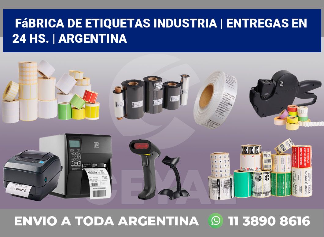 Fábrica de etiquetas industria | Entregas en 24 hs. | Argentina