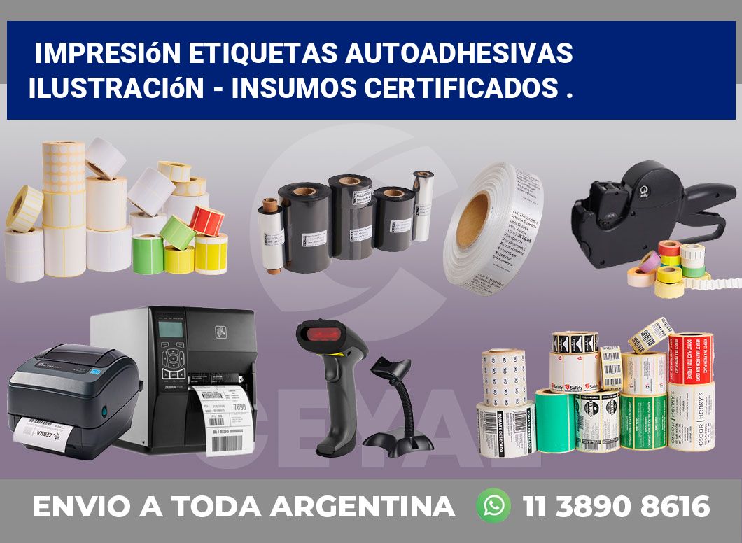Impresión etiquetas autoadhesivas ilustración – Insumos certificados .
