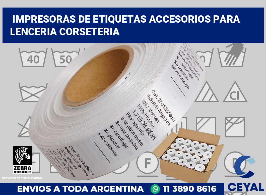 Impresoras de etiquetas Accesorios para lenceria corseteria