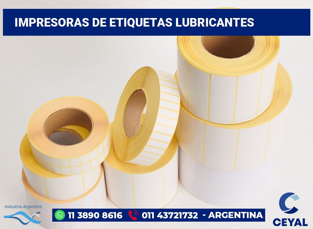Impresoras de etiquetas Lubricantes