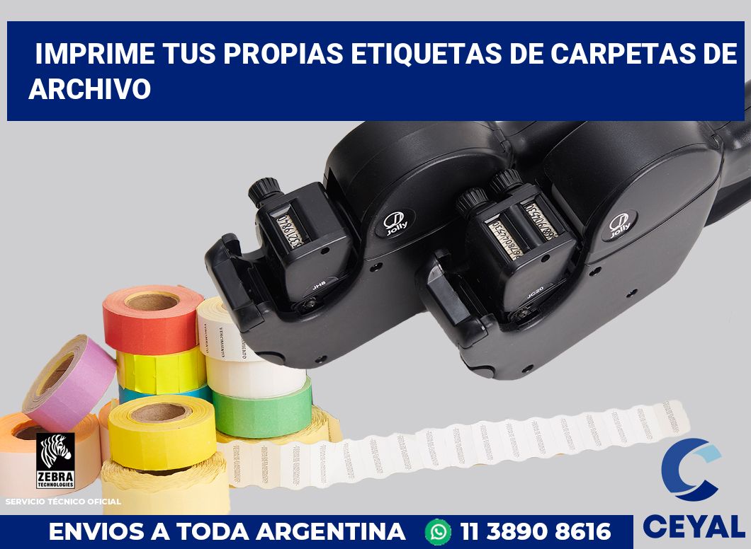 Imprime tus Propias Etiquetas de Carpetas de Archivo