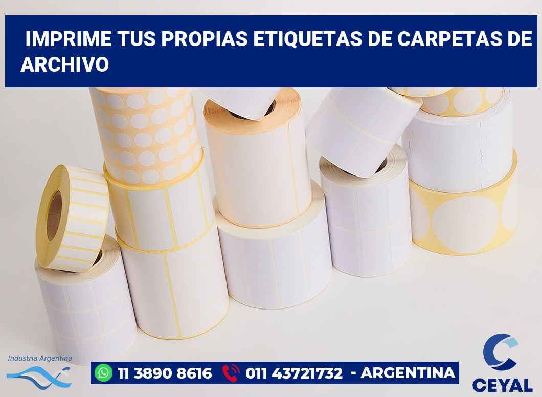 Imprime tus Propias Etiquetas de Carpetas de Archivo
