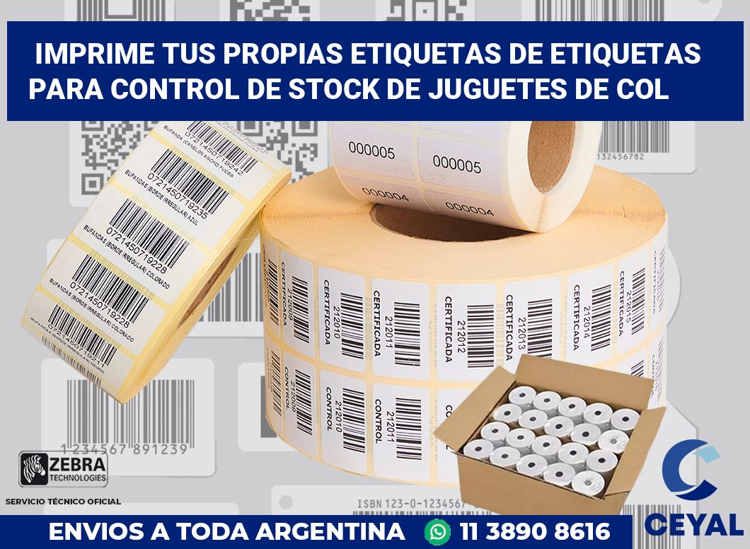 Imprime tus Propias Etiquetas de Etiquetas para Control de Stock de Juguetes de Col