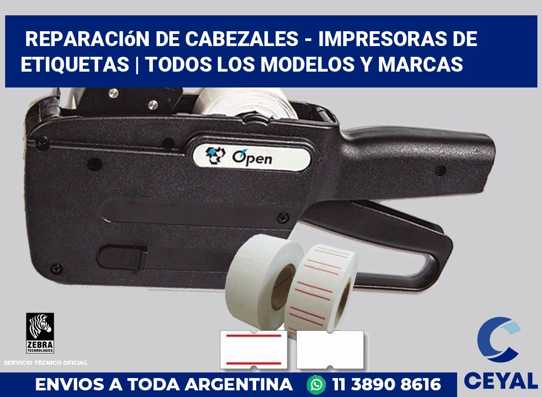 Reparación de cabezales - impresoras de etiquetas | Todos los modelos y marcas