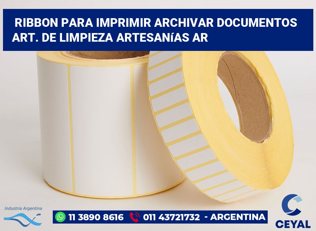 Ribbon para imprimir Archivar documentos Art. De limpieza Artesanías Ar