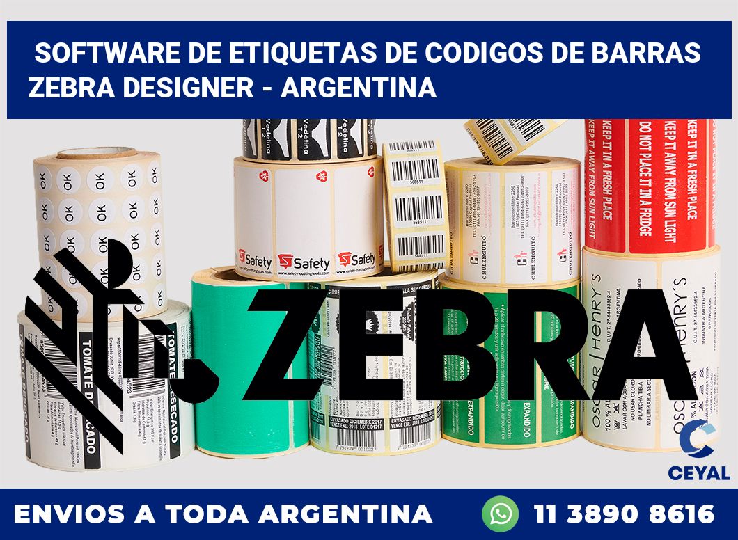 Software de etiquetas de codigos de barras Zebra Designer - Argentina