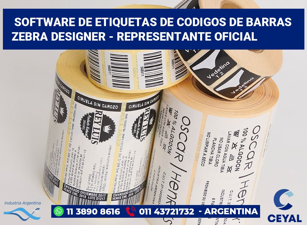 Software de etiquetas de codigos de barras Zebra Designer - Representante oficial