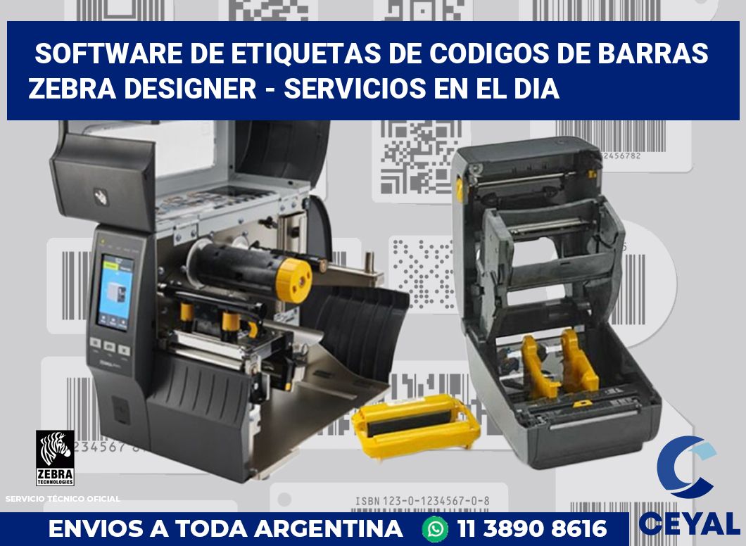 Software de etiquetas de codigos de barras Zebra Designer - Servicios en el dia