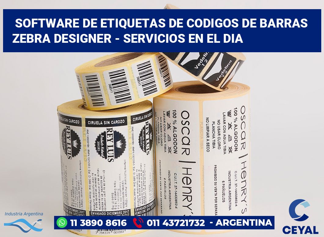 Software de etiquetas de codigos de barras Zebra Designer - Servicios en el dia