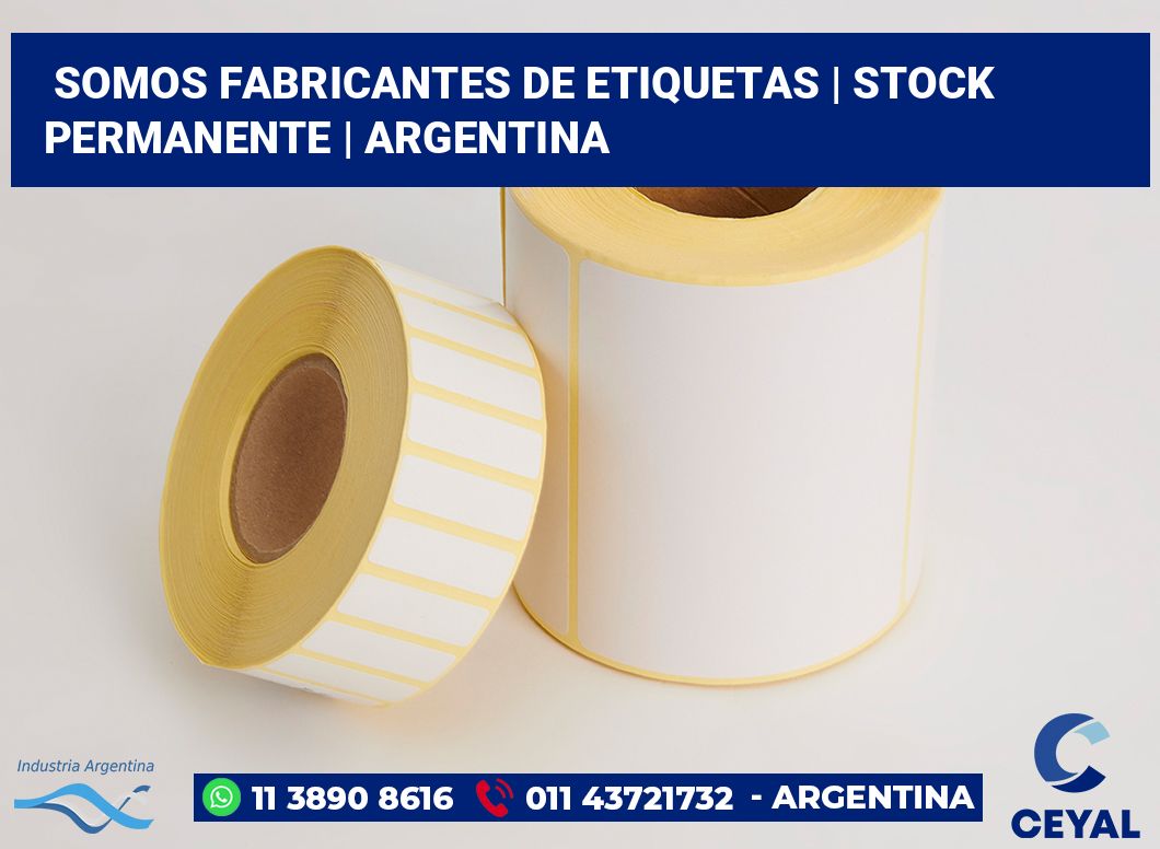 Somos fabricantes de etiquetas | Stock permanente | Argentina
