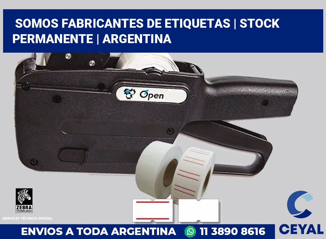 Somos fabricantes de etiquetas | Stock permanente | Argentina