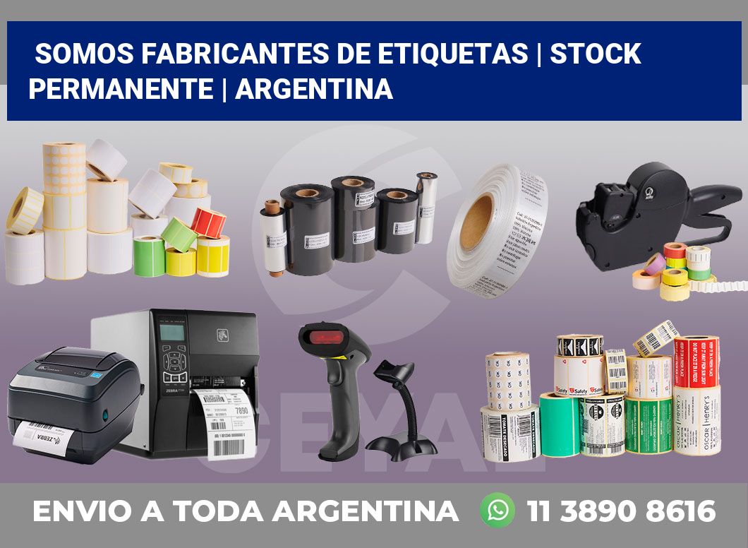 Somos fabricantes de etiquetas | Stock permanente | Argentina