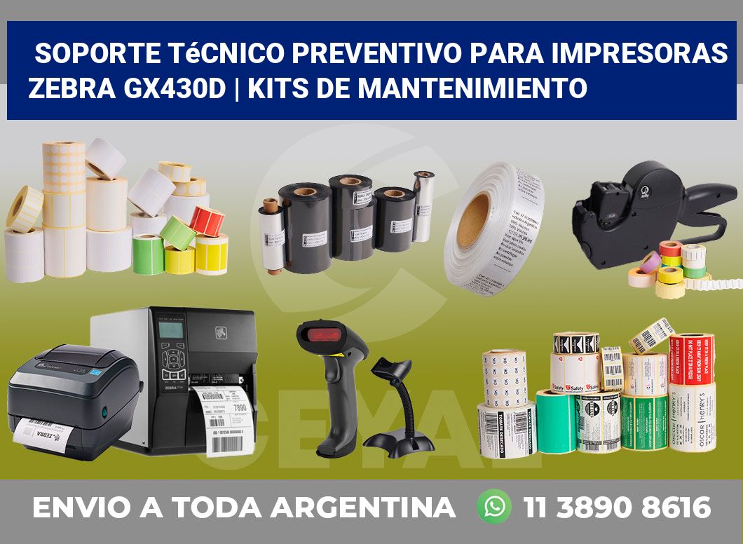 Soporte técnico preventivo para impresoras Zebra GX430d | Kits de mantenimiento