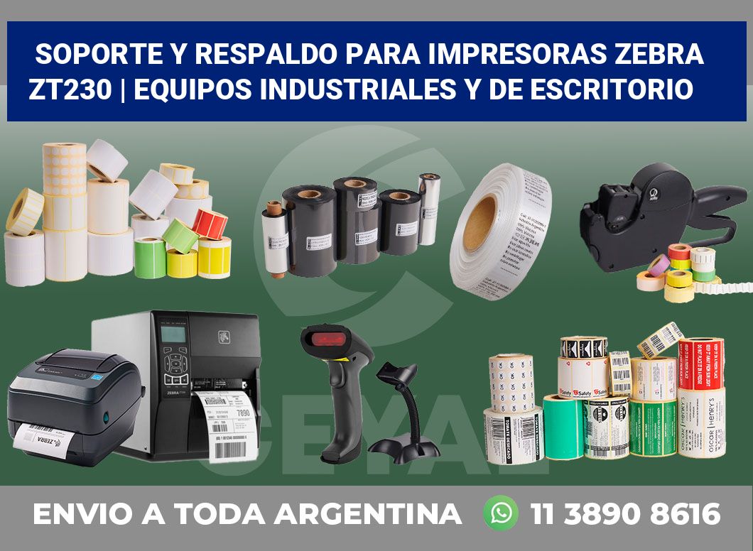 Soporte y respaldo para impresoras Zebra ZT230 | Equipos industriales y de escritorio