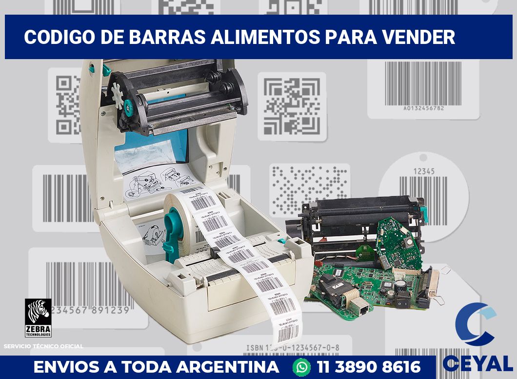 codigo de barras alimentos para vender