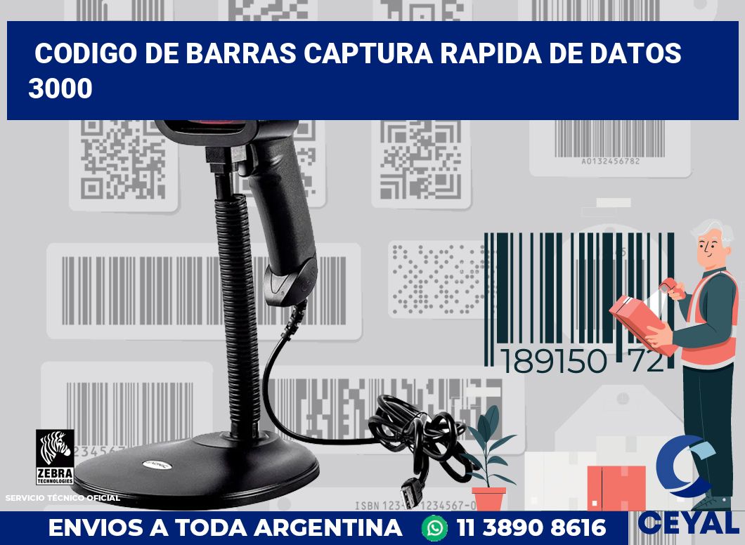 codigo de barras captura rapida de datos  3000
