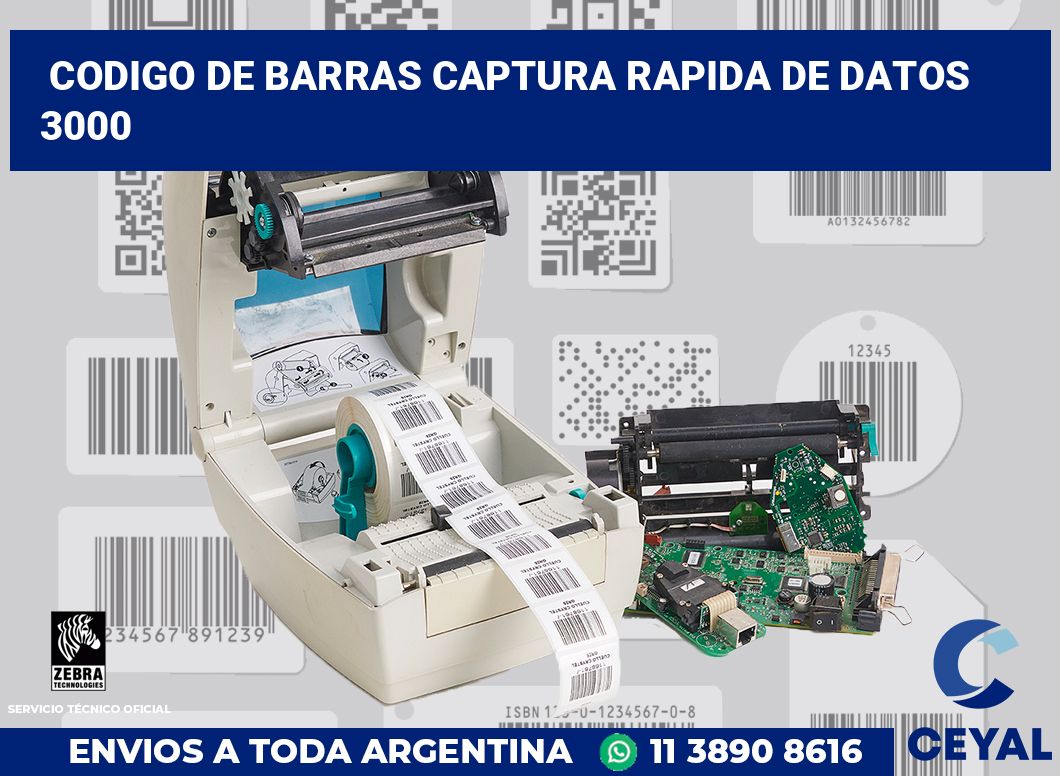 codigo de barras captura rapida de datos  3000