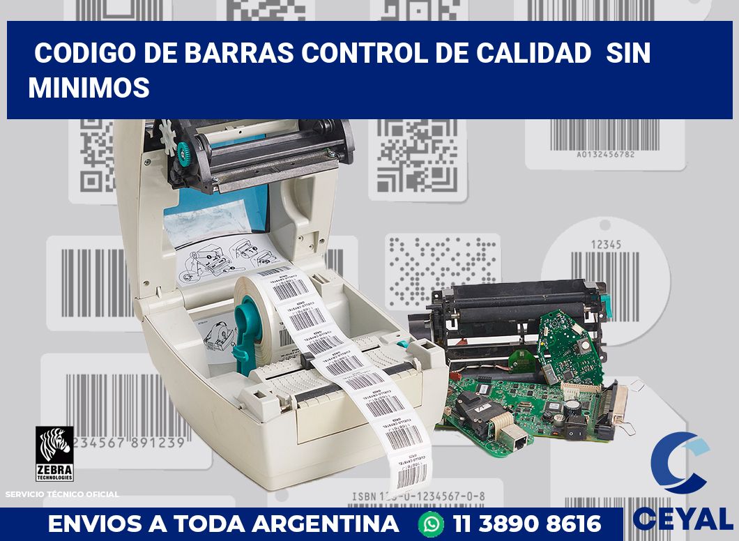 codigo de barras control de calidad  sin minimos