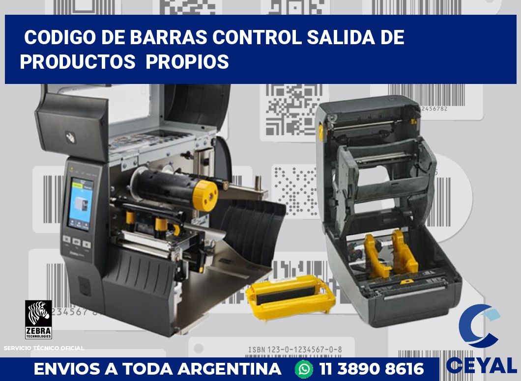 codigo de barras control salida de productos  propios