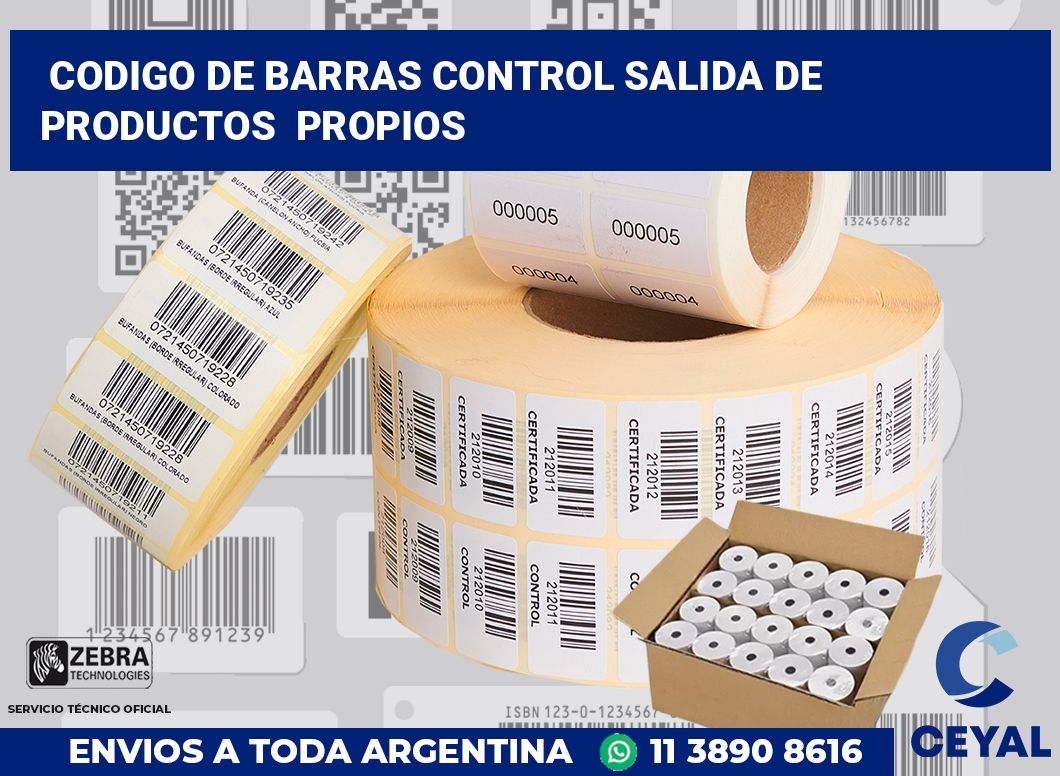 codigo de barras control salida de productos  propios