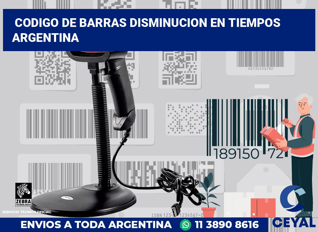 codigo de barras disminucion en tiempos  argentina