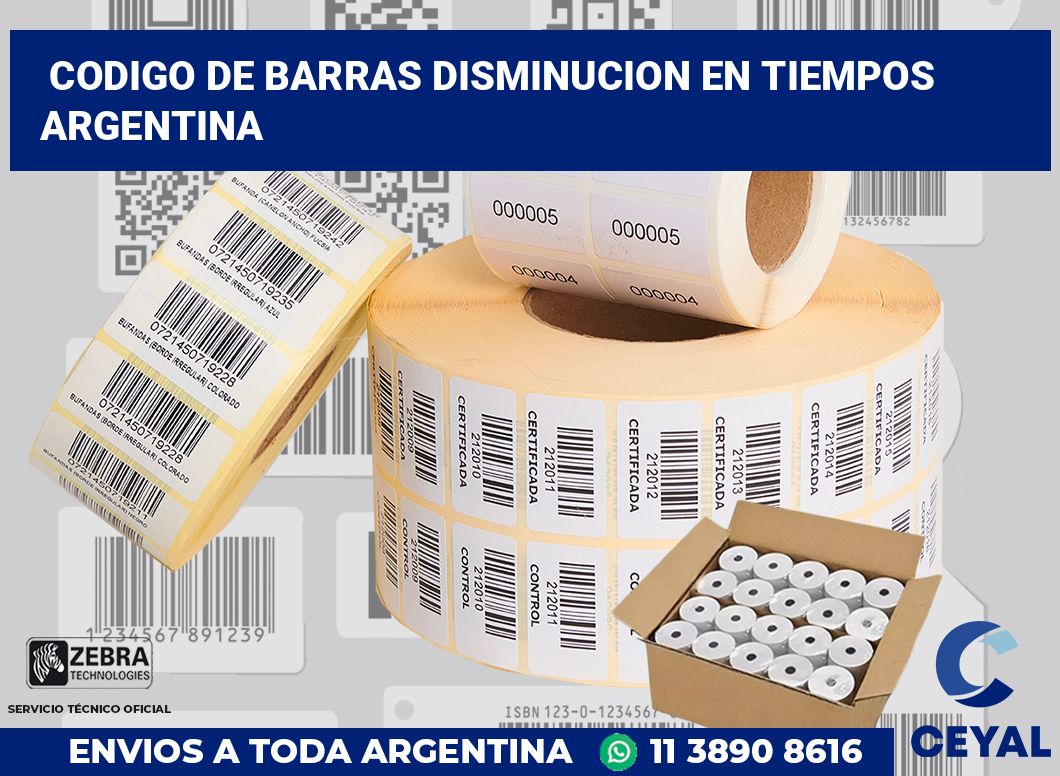 codigo de barras disminucion en tiempos  argentina