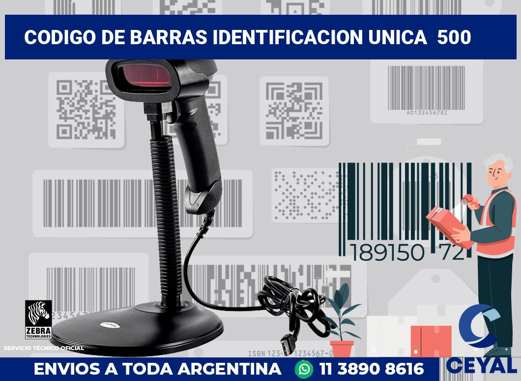 codigo de barras identificacion unica  500