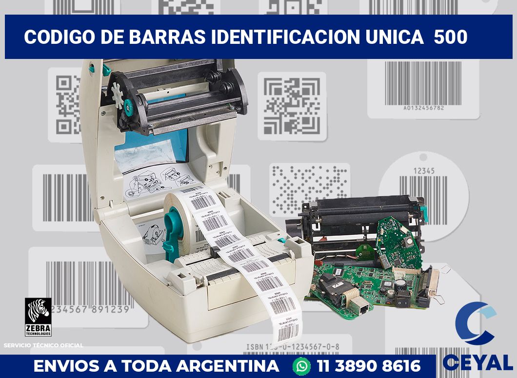 codigo de barras identificacion unica  500