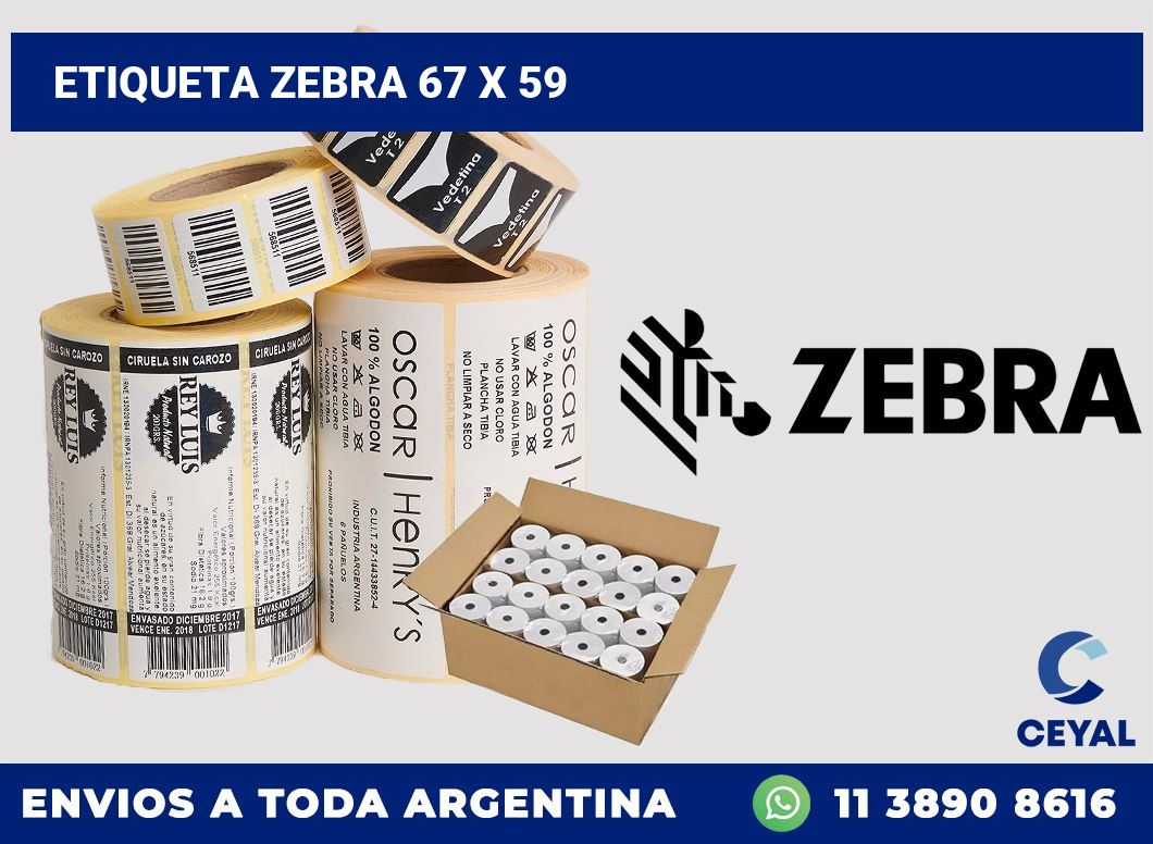 etiqueta zebra 67 x 59