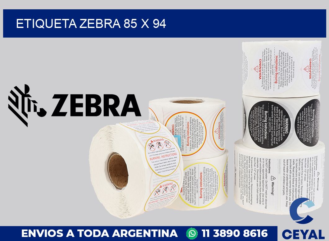 etiqueta zebra 85 x 94