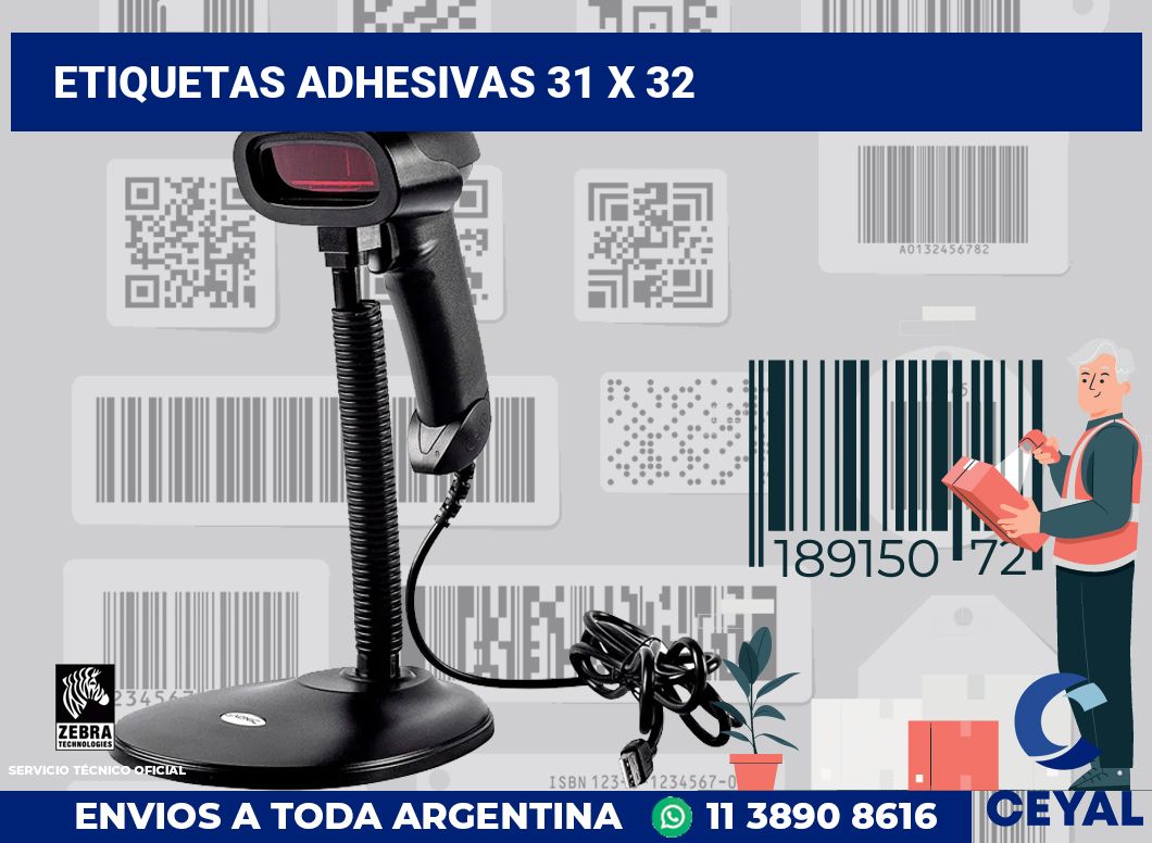 etiquetas adhesivas 31 x 32