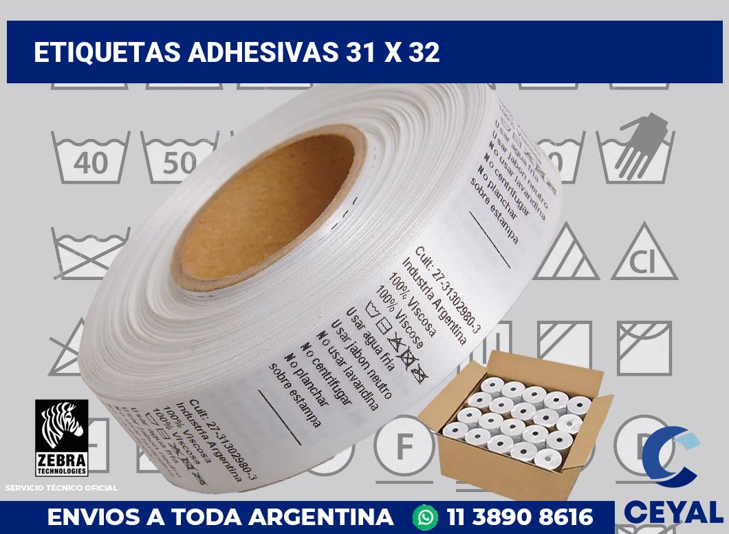 etiquetas adhesivas 31 x 32