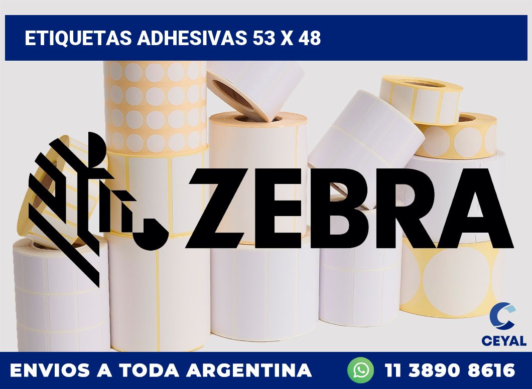 etiquetas adhesivas 53 x 48