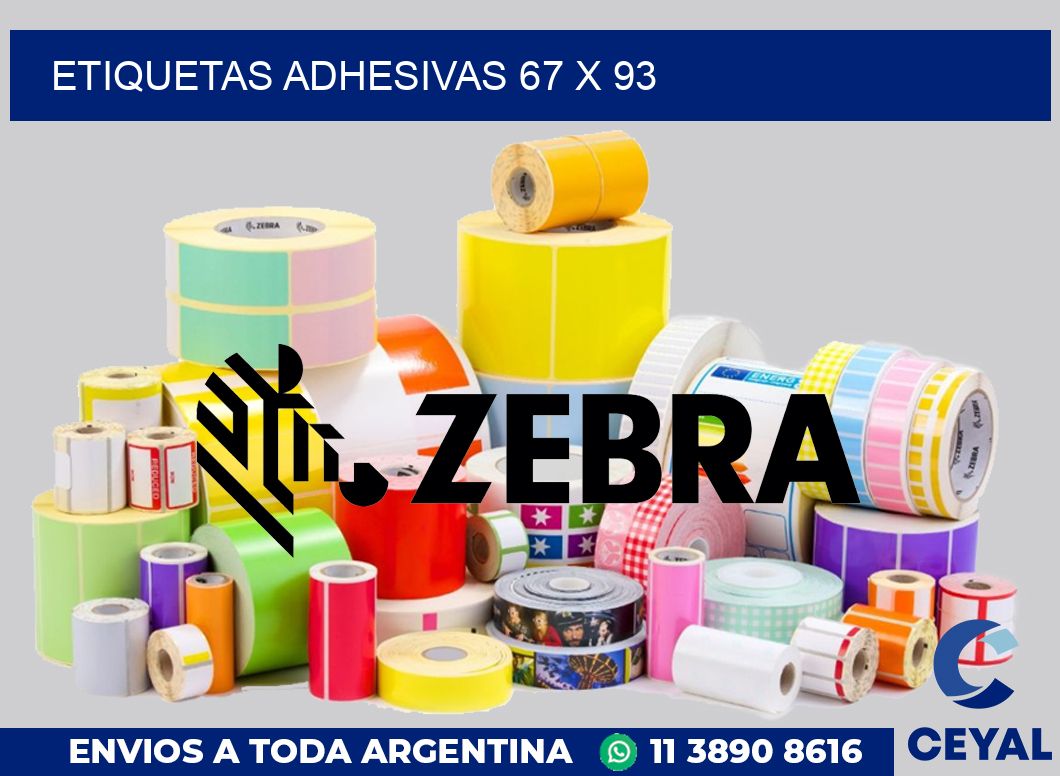 etiquetas adhesivas 67 x 93
