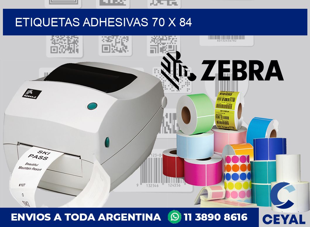 etiquetas adhesivas 70 x 84