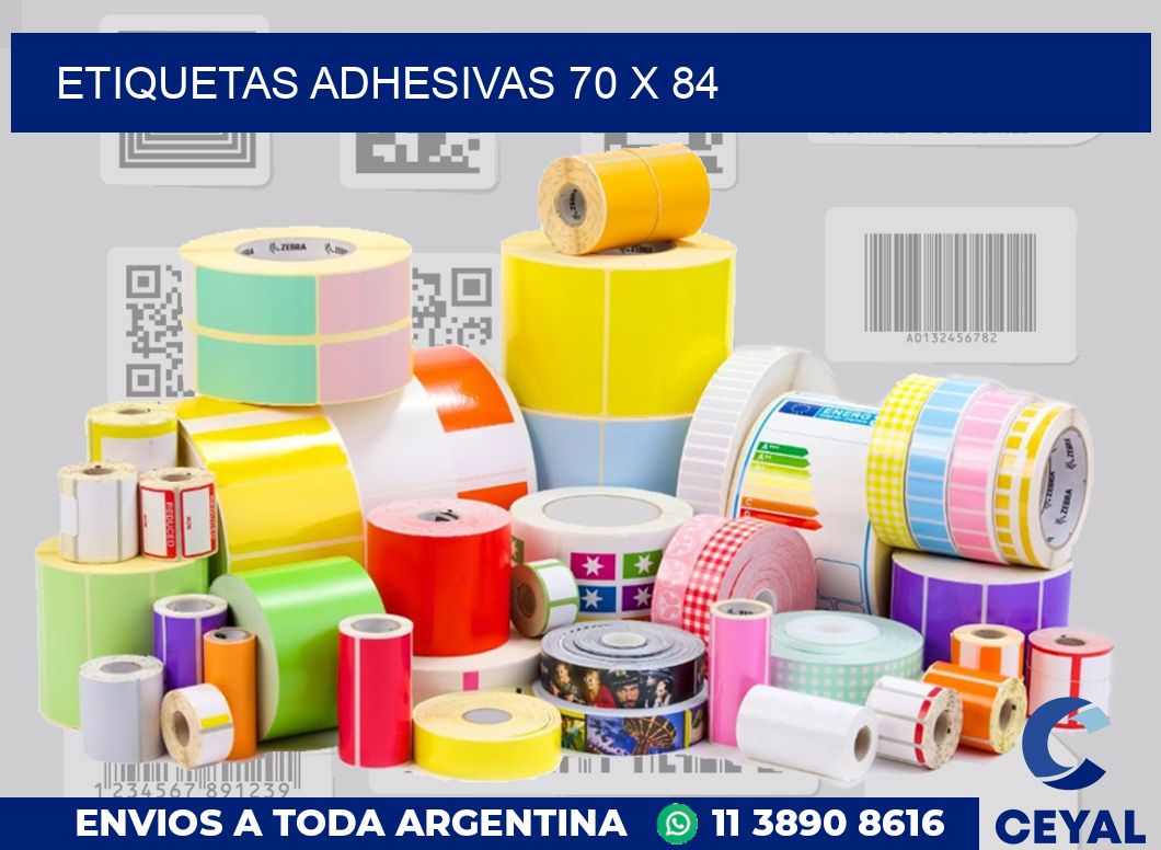 etiquetas adhesivas 70 x 84