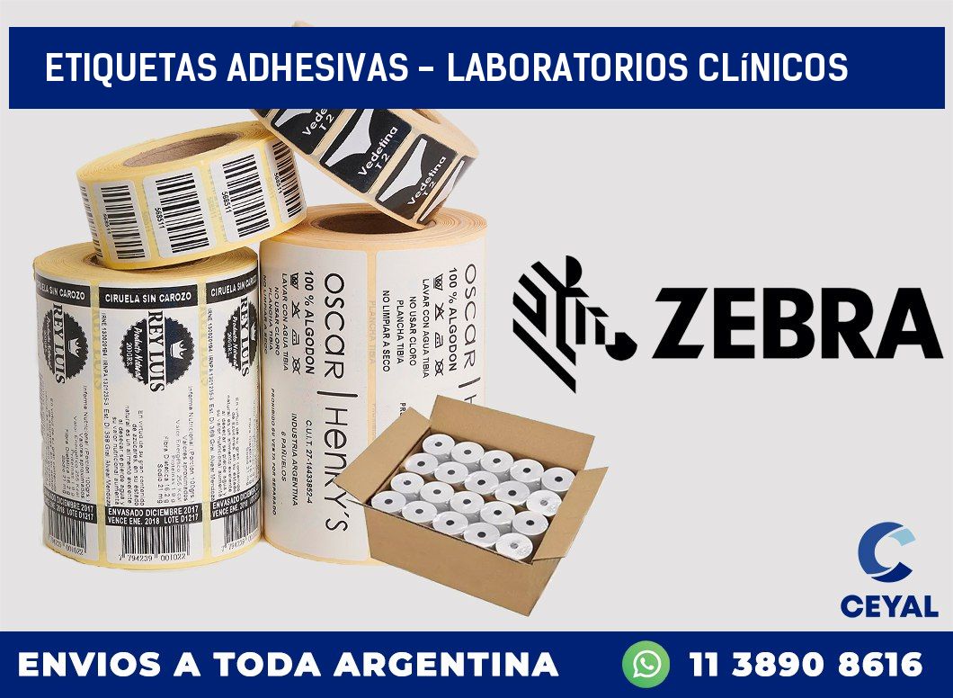 etiquetas adhesivas - Laboratorios clínicos