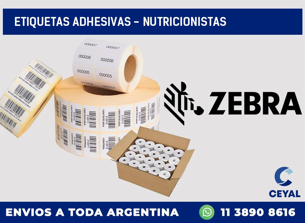 etiquetas adhesivas – nutricionistas