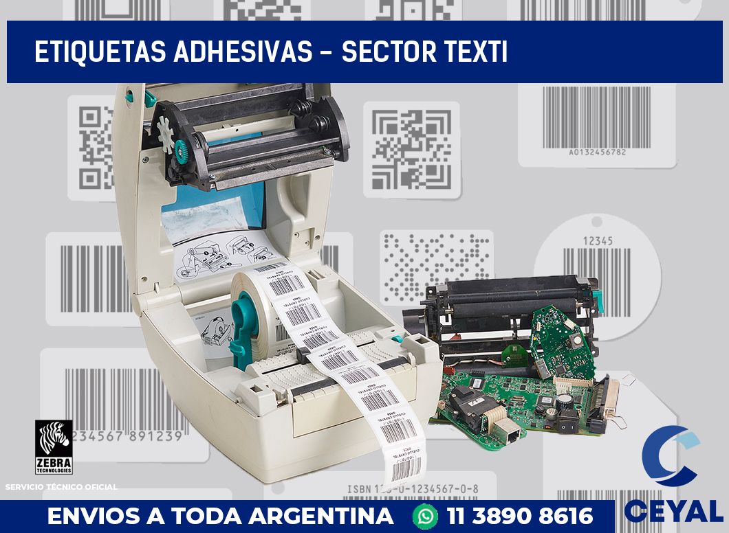 etiquetas adhesivas - sector texti