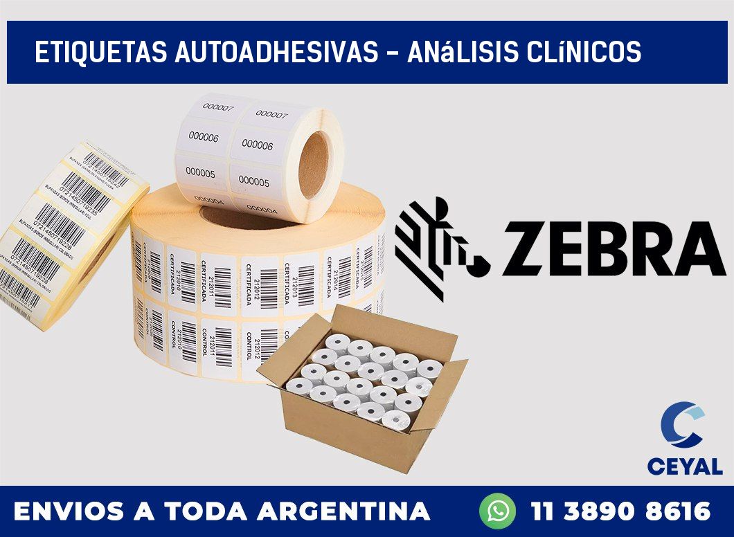 etiquetas autoadhesivas - Análisis clínicos