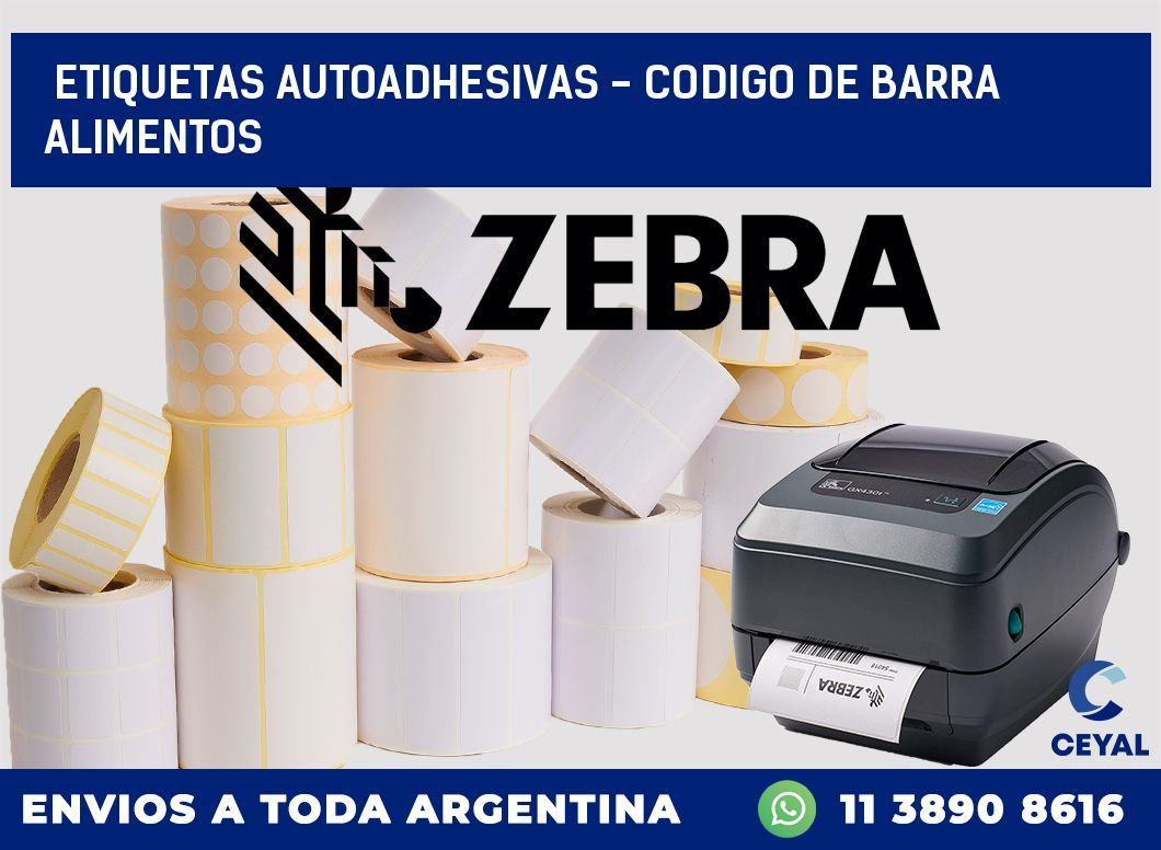 etiquetas autoadhesivas - codigo de barra alimentos