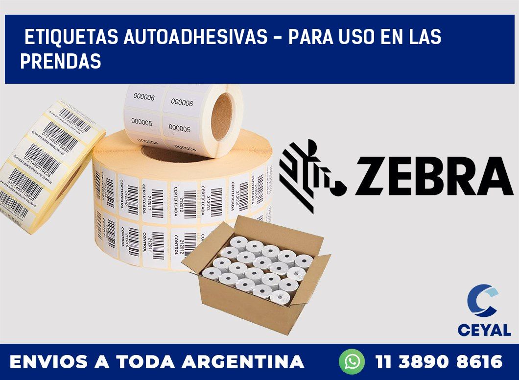 etiquetas autoadhesivas - para uso en las prendas