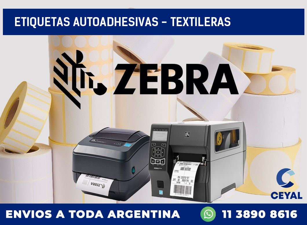 etiquetas autoadhesivas - textileras