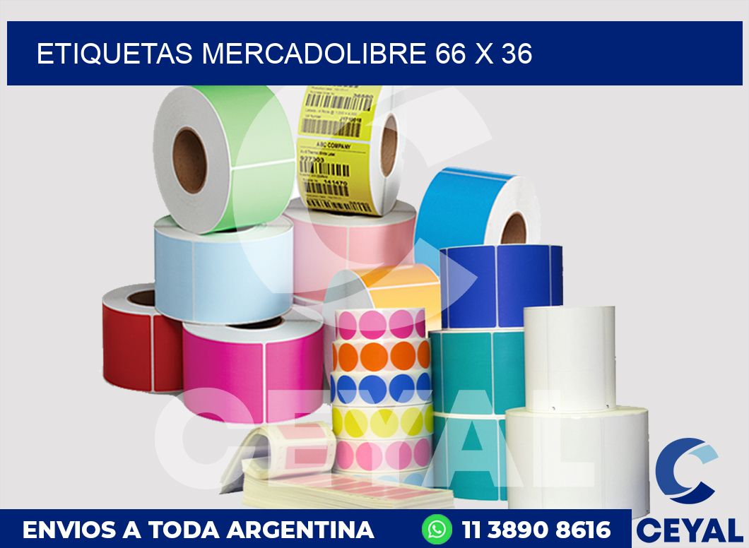 etiquetas mercadolibre 66 x 36
