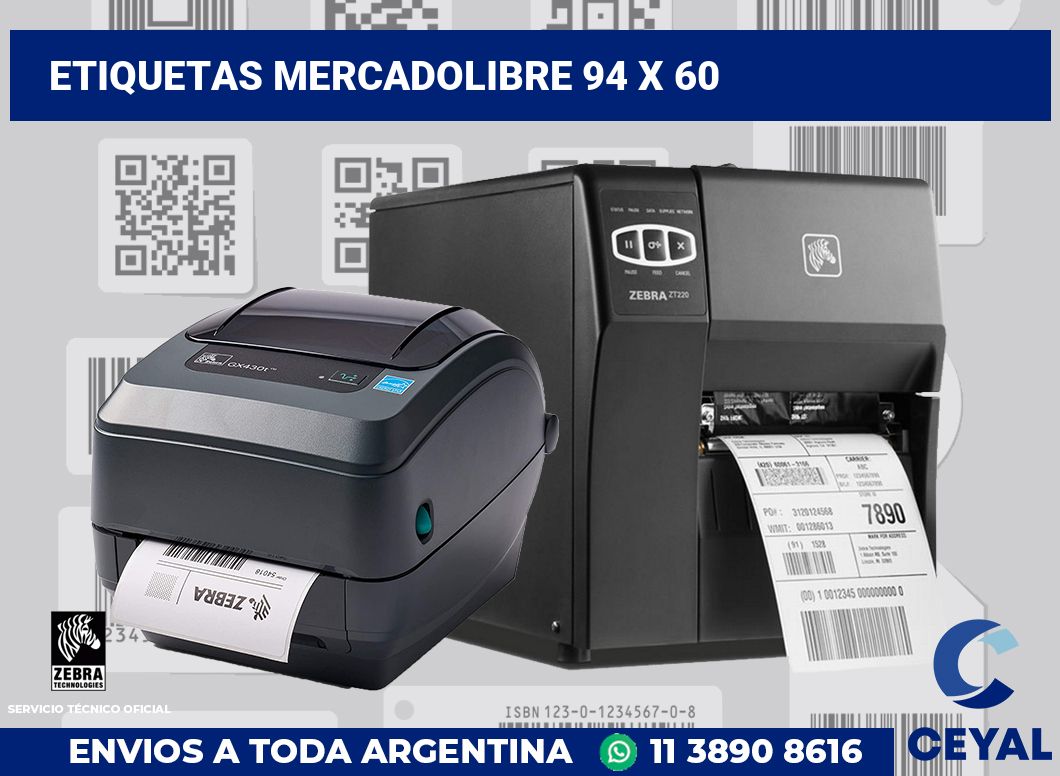etiquetas mercadolibre 94 x 60